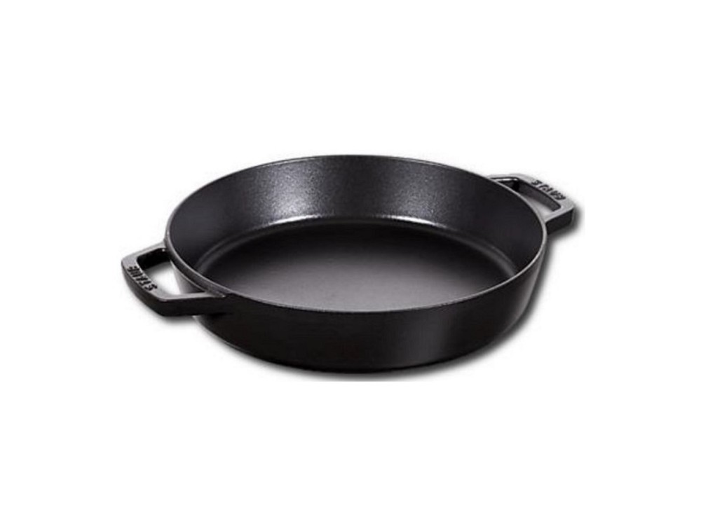 круглая, 26 см, с чугунными ручками, черная 12232623 в фирменном магазине Staub
