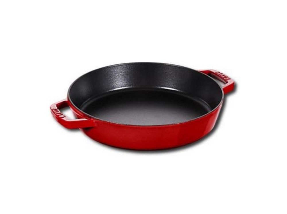 круглая, 26 см, с чугунными ручками, вишневая 12232606 в фирменном магазине Staub
