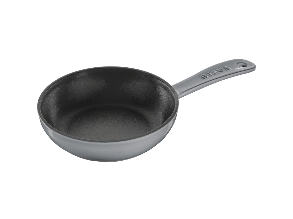 круглая, 16 см, с чугунной ручкой, серый графит 1221618 в фирменном магазине Staub