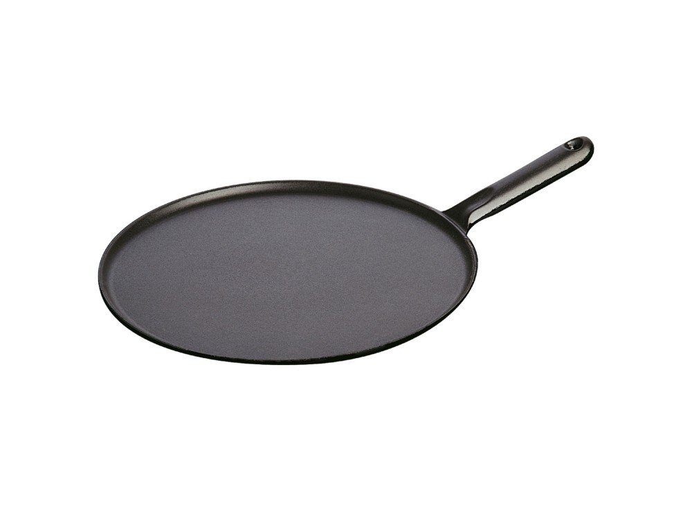 для блинов черная, с чугунной ручкой, 30 см ,с  приспособлением  1213023 в фирменном магазине Staub