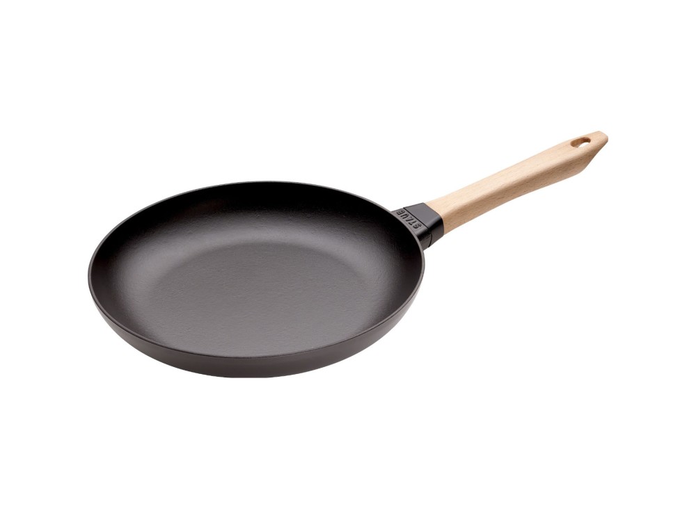 круглая, 26 см, с деревянной ручкой, черная 12242623 в фирменном магазине Staub