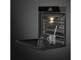 Многофункциональный духовой шкаф с функцией пароувлажнения, 60 см, Чёрный Smeg SFP6604STNR