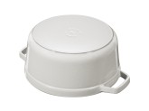 Кокот Staub круглый, 22 см, 2,6 л, белый трюфель