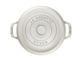 Кокот Staub круглый, 28 см, 6,7 л, белый трюфель
