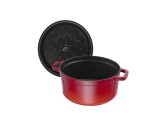 Кокот Staub круглый, 24 см, 3,8 л вишневый