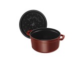 Кокот Staub круглый, 24 см, 3,8 л, гранатовый