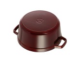 Кокот Staub круглый, 24 см, 3,8 л, гранатовый