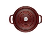 Кокот Staub круглый, 24 см, 3,8 л, гранатовый