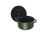 Кокот Staub круглый, 24 см, 3,8 л, зеленый базилик