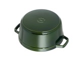 Кокот Staub круглый, 26 см, 5,2 л, зеленый базилик