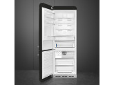 Отдельностоящий двухдверный холодильник, стиль 50-х годов, 70 см, Чёрный Smeg FAB38LBL