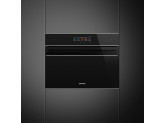 Компактный духовой шкаф, комбинированный с микроволновой печью, 60 см, Чёрный Smeg SF4606WMCNX
