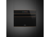 Компактный духовой шкаф, комбинированный с пароваркой, 60 см, Чёрный Smeg SF4606WVCPNR