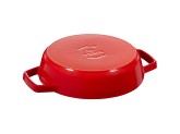Сковорода Staub круглая, 26 см, с чугунными ручками, вишневая