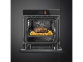 Многофункциональный духовой шкаф с функцией пиролиза, 60 см, Чёрный Smeg SFP6606WTPNX