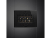 Холодильный шкаф для вина встраиваемый, 45 см, Черный Smeg CVI621LWNX3