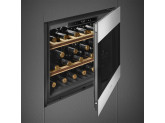 Холодильный шкаф для вина встраиваемый, 45 см, Серебристый Smeg CVI321X3