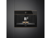 Автоматическая кофемашина, 60 см, высота 45 см, черное стекло Eclipse, медный профиль