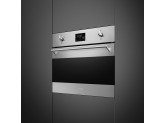 Компактный духовой шкаф, комбинированный с микроволнами Smeg SO4302M1X, 60 см, высота 45 см, 11 функции, нержавеющая сталь с обработкой против отпечатков пальцев