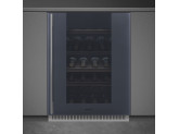 Холодильный шкаф для вина встраиваемый, 82 см Smeg CVI138RG, Neptune Grey