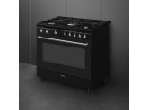 Отдельностоящий варочный центр, 90х60 см Smeg CX91GMBL, чёрный