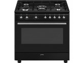 Отдельностоящий варочный центр, 90х60 см Smeg CX91GMBL, чёрный