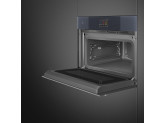 Многофункциональный духовой шкаф Smeg SO4104APG с технологией Multitech, 60 см, высота 45 см, 25 функций, стекло Neptune Grey