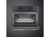 Многофункциональный духовой шкаф Smeg SO4104APG с технологией Multitech, 60 см, высота 45 см, 25 функций, стекло Neptune Grey