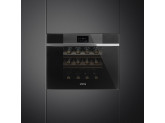 Холодильный шкаф для вина встраиваемый, 45 см, Чёрный Smeg CVI118LWN2