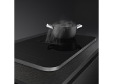 Индукционная варочная панель со встроенной вытяжкой, 83 см Чёрный SMEG HHSL7844MB