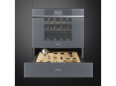 Холодильный шкаф для вина встраиваемый, 45 см, Серый Smeg CVI118RWS2