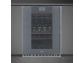 Холодильный шкаф для вина встраиваемый, 82 см, Серый Smeg CVI138LWS2