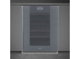 Холодильный шкаф для вина встраиваемый, 82 см, Серый Smeg CVI138RWS2