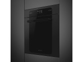 Многофункциональный духовой шкаф SMEG SO6202M2B, комбинированный с микроволновой печью, 60 см, 11 функций, чёрное стекло