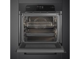 Многофункциональный духовой шкаф SMEG SO6202M2B, комбинированный с микроволновой печью, 60 см, 11 функций, чёрное стекло