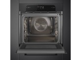 Многофункциональный духовой шкаф SMEG SO6202M2B, комбинированный с микроволновой печью, 60 см, 11 функций, чёрное стекло