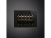 Холодильный шкаф для вина встраиваемый, 45 см, Чёрный Smeg CVI618LWNR2