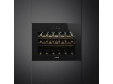 Холодильный шкаф для вина встраиваемый, 60 см, Чёрный Smeg CVI618LWNX2