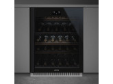 Холодильный шкаф для вина встраиваемый, 82 см, Чёрный Smeg CVI638RWN3