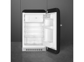 Отдельностоящий однодверный холодильник, стиль 50-х годов, 54,3 см, Чёрный Smeg FAB10RBL2