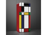 Отдельностоящий однодверный холодильник, стиль 50-х годов, 60 см, Разноцветные полоски Smeg FAB28RDMC3