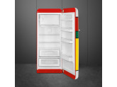 Отдельностоящий однодверный холодильник, стиль 50-х годов, 60 см, Разноцветные полоски Smeg FAB28RDMC5