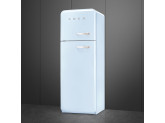 Отдельностоящий двухдверный холодильник, стиль 50-х годов, 60 см, Голубой Smeg FAB30LPB3
