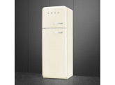 Отдельностоящий двухдверный холодильник, стиль 50-х годов, 60 см, Кремовый Smeg FAB30LCR3