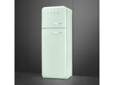 Отдельностоящий двухдверный холодильник, стиль 50-х годов, 60 см, Светло-зелёный Smeg FAB30LPG5