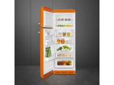 Отдельностоящий двухдверный холодильник, стиль 50-х годов, 60 см, Оранжевый Smeg FAB30ROR5