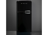 Отдельностоящий двухдверный холодильник, стиль 50-х годов, 80 см, Чёрный Smeg FAB50LBL