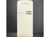 Отдельностоящий двухдверный холодильник, стиль 50-х годов, 80 см, Кремовый Smeg FAB50LCRB