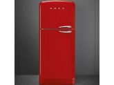Отдельностоящий двухдверный холодильник, стиль 50-х годов, 80 см, Красный Smeg FAB50LRD
