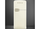 Отдельностоящий двухдверный холодильник, стиль 50-х годов, 80 см, Кремовый Smeg FAB50RCRB